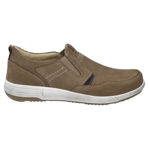 Josef Seibel Men's Taupe Leather Slip-On Shoes