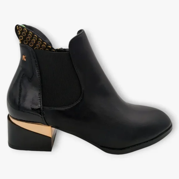 Kate Appleby Alice Black Faux Leather Ankle Boots