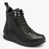 Lotus Corsica Black Leather Ankle Boots for Women