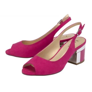 Lotus Pink Faux Suede Slingback Block Heel – Elegant & Versatile