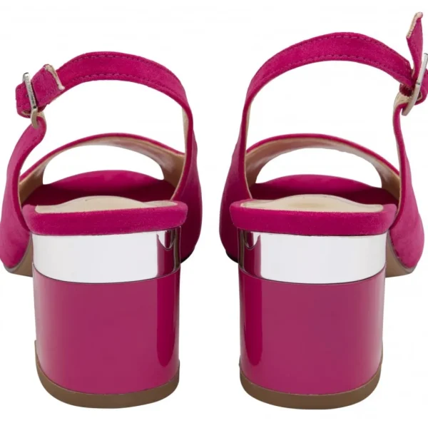 Lotus Pink Faux Suede Slingback Block Heel – Elegant & Versatile