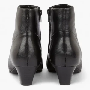 Lotus Tara Black Leather Ankle Boots for Women