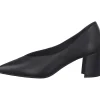 Marco Tozzi Black Leather Block Heel – Elegant & Comfortable