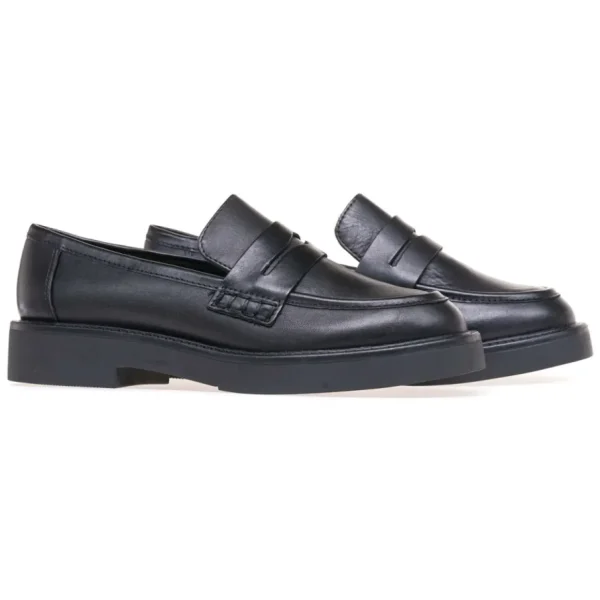 Marco Tozzi Black Leather Loafers for Casual Wear