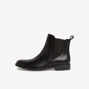 Marco Tozzi Black Leather Chelsea Boot – Classic & Comfortable