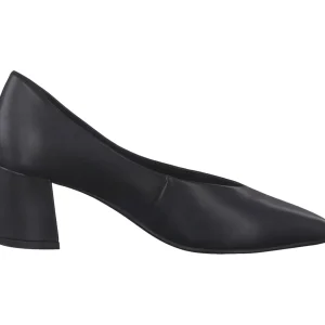 Marco Tozzi Black Leather Block Heel – Elegant & Comfortable