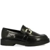 Marco Tozzi Black Moccasins with Metallic Detail