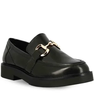 Marco Tozzi Black Moccasins with Metallic Detail