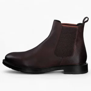 Marco Tozzi by Guido Maria Kretschmer Men's Cognac Chelsea Boots – Brown Leather with Orange Accents