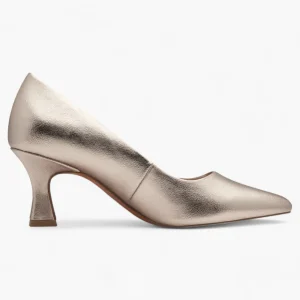 Marco Tozzi Gold Pointed Toe Heel – Stylish & Vegan