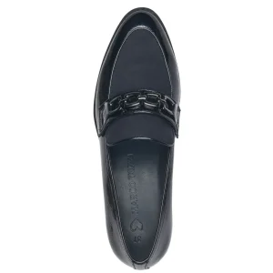 Marco Tozzi Navy Patent & Suede Loafer – Chic & Comfortable