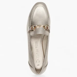 Marco Tozzi Platinum Gold Loafers – Vegan, Cushioned Comfort