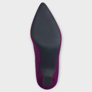 Marco Tozzi Purple Faux Suede Heels with Pointed Toe