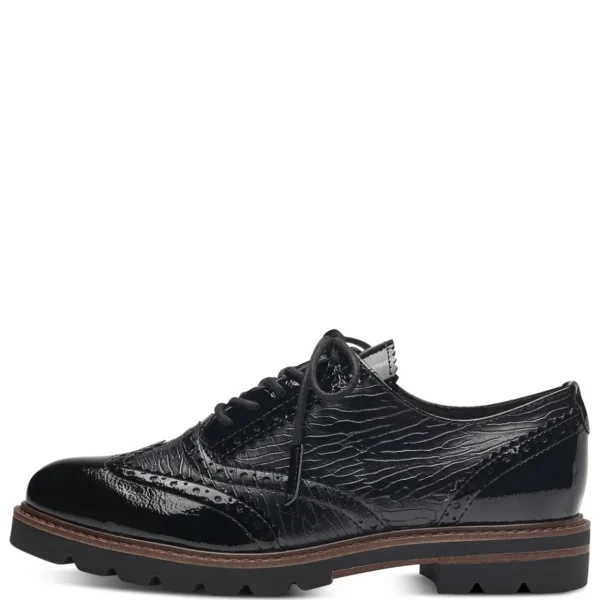 Marco Tozzi Vegan Brogue-Style Loafers with Laces