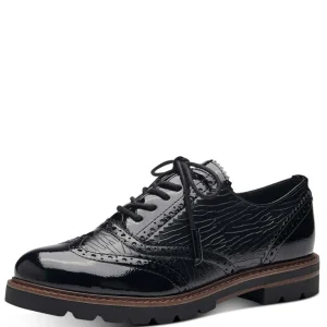 Marco Tozzi Vegan Brogue-Style Loafers with Laces