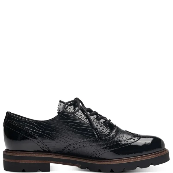 Marco Tozzi Vegan Brogue-Style Loafers with Laces