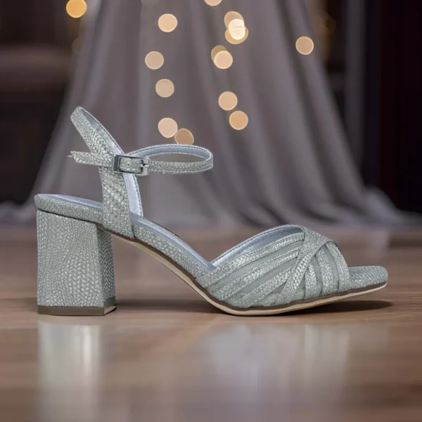 Menbur AGNARR Silver Textured Occasionwear Sandal