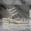 Menbur Gold Sandal with Spiral Diamante Strap