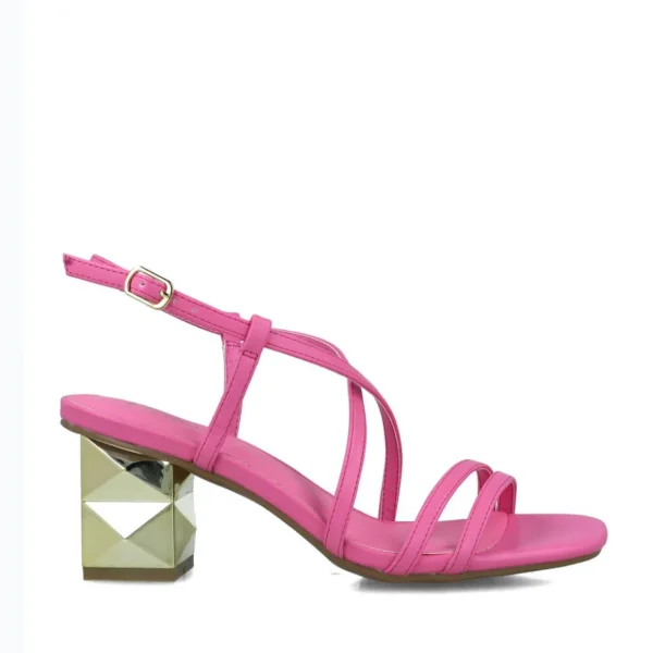 Menbur HYDRA Pink Block Heel Sandals – Chic & Modern