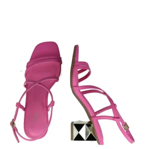 Menbur HYDRA Pink Block Heel Sandals – Chic & Modern