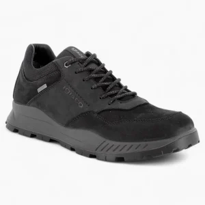 Men's Black Leather Sneakers with GORE-TEX by IGI&CO – Waterproof Comfort