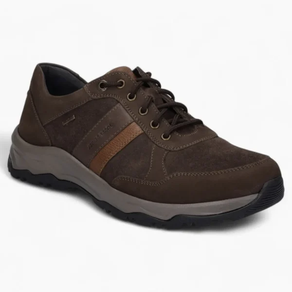 Men's Brown Leather Trainers by Josef Seibel – Leroy Wide Fit & Waterproof