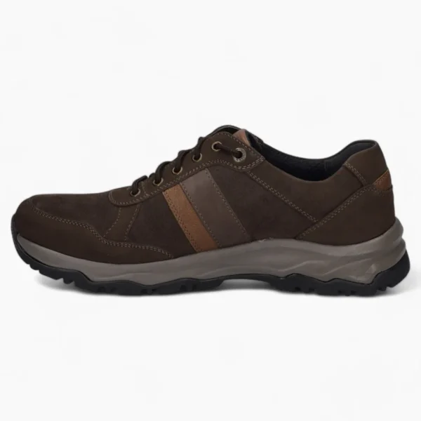 Men's Brown Leather Trainers by Josef Seibel – Leroy Wide Fit & Waterproof