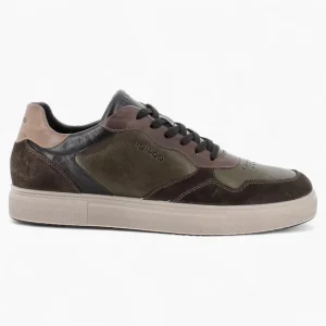 Men's Green Leather & Suede Sneakers by IGI&CO – Lightweight & Flexible