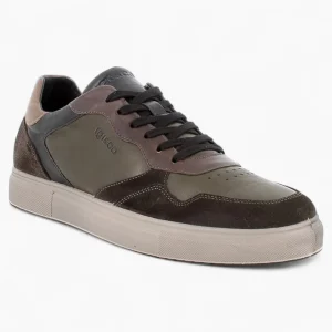 Men's Green Leather & Suede Sneakers by IGI&CO – Lightweight & Flexible