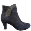 Navy Faux Suede Ankle Boots with Diamante – Redz Comfort Boots