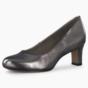 Pewter Low Heel – Elegant & Comfortable Wide Fit