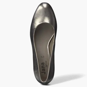 Pewter Low Heel – Elegant & Comfortable Wide Fit