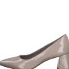 Pointed Toe Heel in Nude Patent