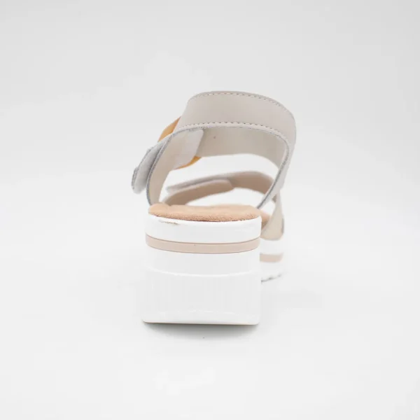 Redz Beige & Gold Wedge Sandal – Sporty Chic with Elegant Touch