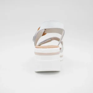 Redz White & Silver Wedge Sandal – Sporty Chic with Metallic Touch