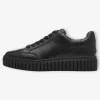 S.Oliver Black Chunky Platform Trainers