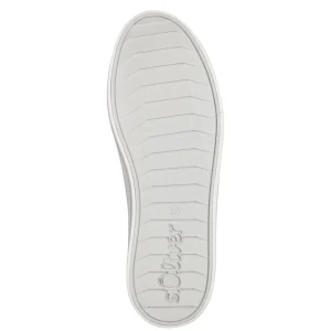 S.Oliver Breathable White Flat Runners with Elastic Strap