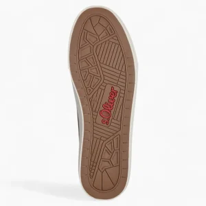 S.Oliver Brown Trainers with White Sole and Navy Details