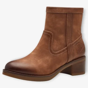 S.Oliver Ladies Brown Boots with Side Zip and Block Heel