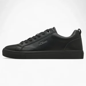 S.Oliver Men's All Black Trainers with Black Laces