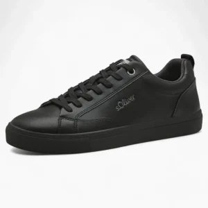 S.Oliver Men's All Black Trainers with Black Laces