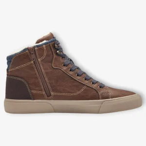 S.Oliver Men's Brown Boots with Navy Laces and Fleece Lining