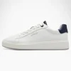 S.Oliver Men's White Trainer with Navy Detail