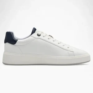 S.Oliver Men's White Trainer with Navy Detail