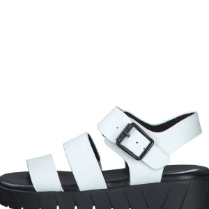 S.Oliver White Strappy Summer Sandal with Black Sole