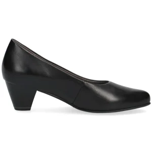 Sophisticated Statement Black Leather Pumps