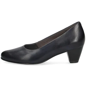 Sophisticated Statement Navy Leather Pumps