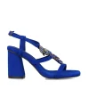 Striking Royal Blue Block Heel Sandals