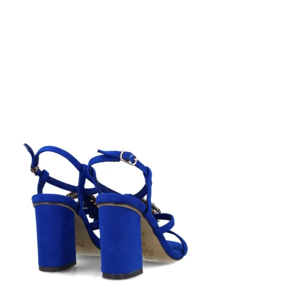 Striking Royal Blue Block Heel Sandals