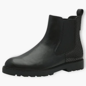 Tamaris Black Chelsea Boots with Chunky Sole